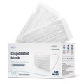 Wecare Individually Wrapped Face Masks, White, 50PK WC-WMN100018-WT-FACE-MASK-50PK-1
